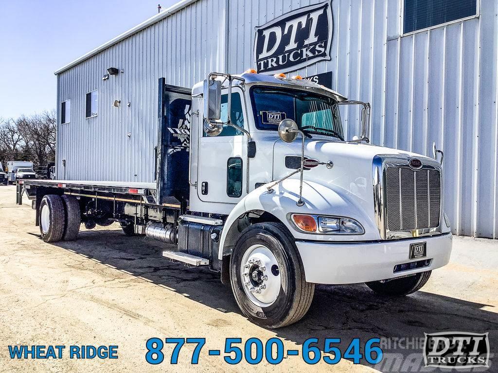 Peterbilt 330, 24' Flatbed, Diesel, Auto, 3,000 Lbs Lift Gat Flatbed/Dropside trucks