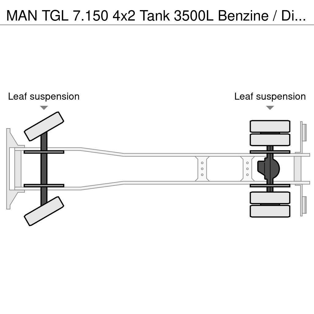 MAN TGL 7.150 4x2 Tank 3500L Benzine / Diesel Tanker trucks