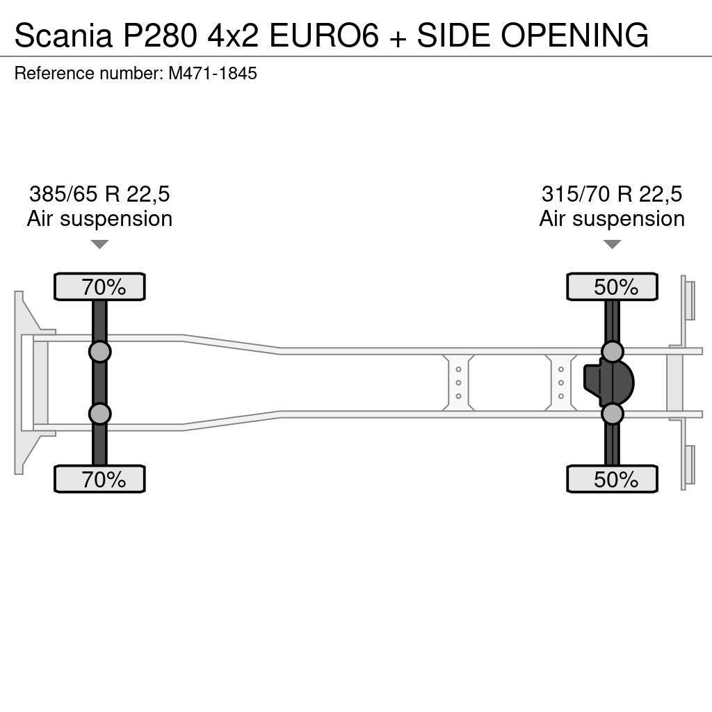 Scania P280 4x2 EURO6 + SIDE OPENING Van Body Trucks