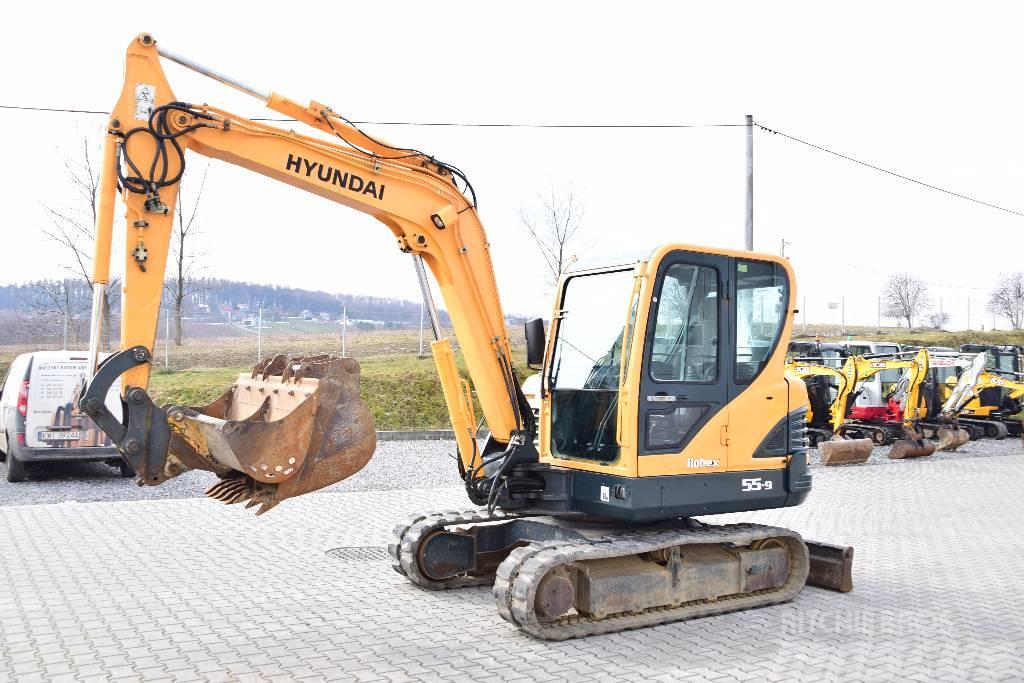 Hyundai Robex 55-9  JCB 55Z-1 Kubota U55 Mini excavators < 7t