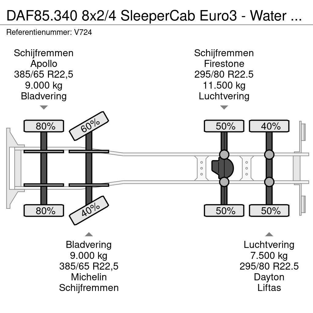 DAF 85.340 8x2/4 SleeperCab Euro3 - Water TankWagen 24 Tanker trucks