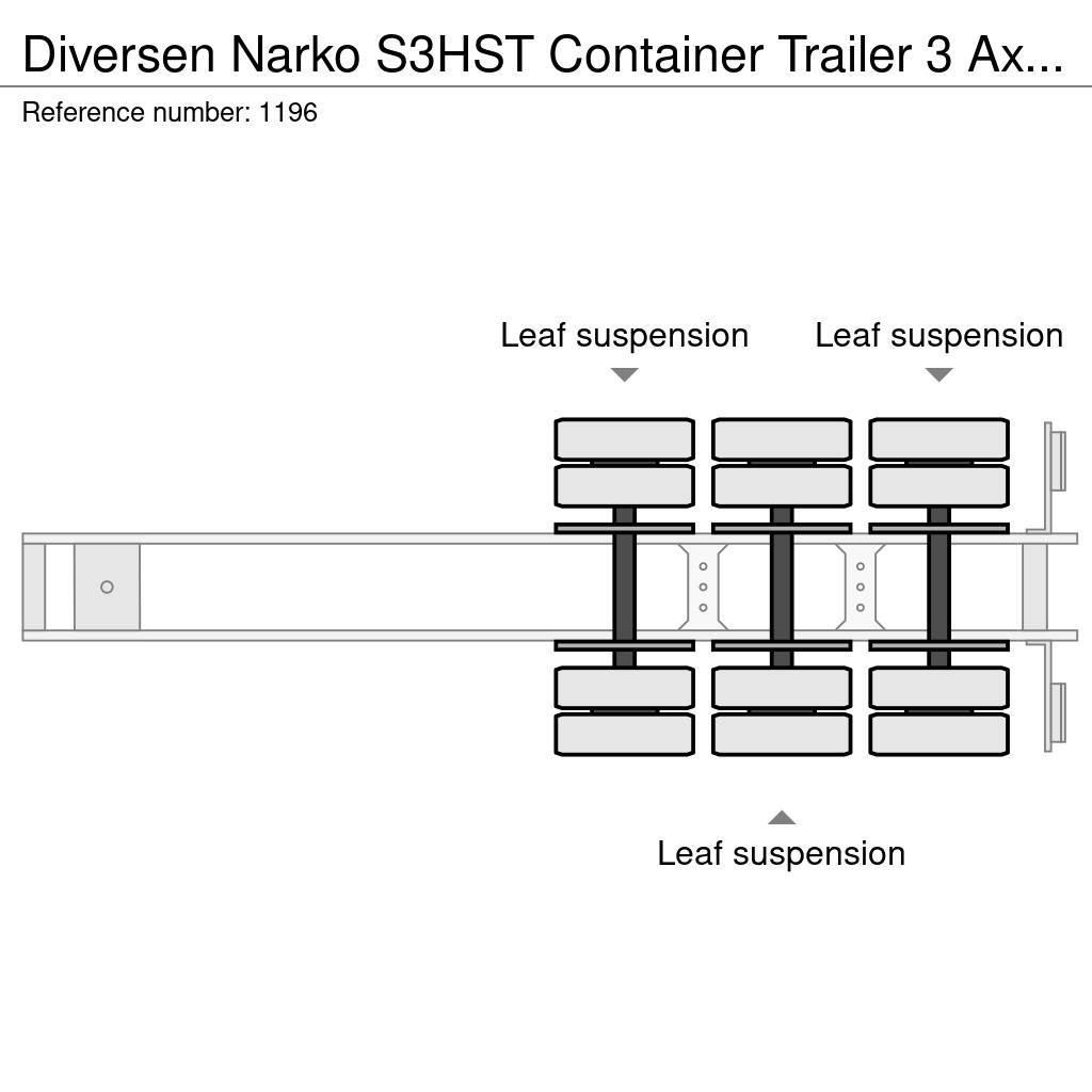 Närko S3HST Container Trailer 3 Axle BPW Containerframe/Skiploader semi-trailers