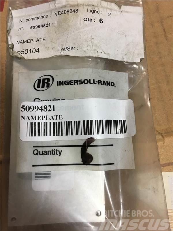 Ingersoll Rand NAMEPLATE - 50994821 Other components