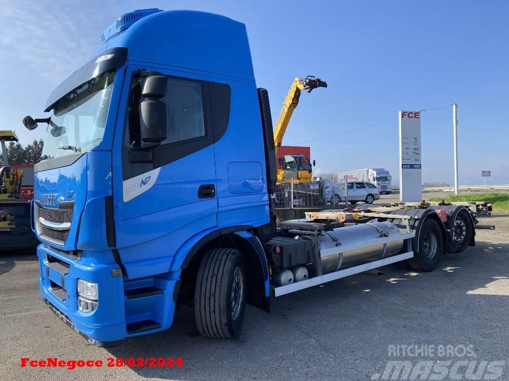 Iveco STRALIS 460NP LNG RETARDER Containerframe/Skiploader trucks
