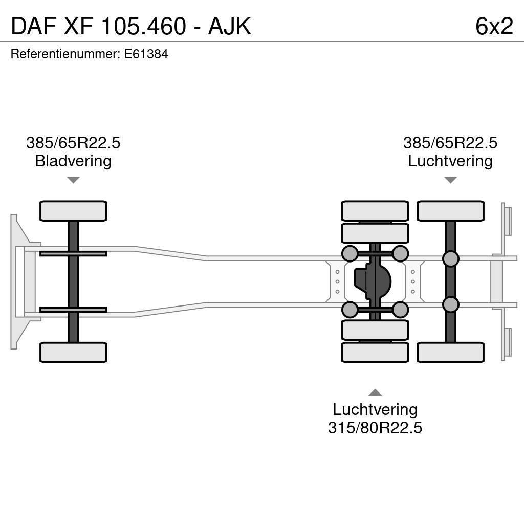 DAF XF 105.460 - AJK Containerframe/Skiploader trucks
