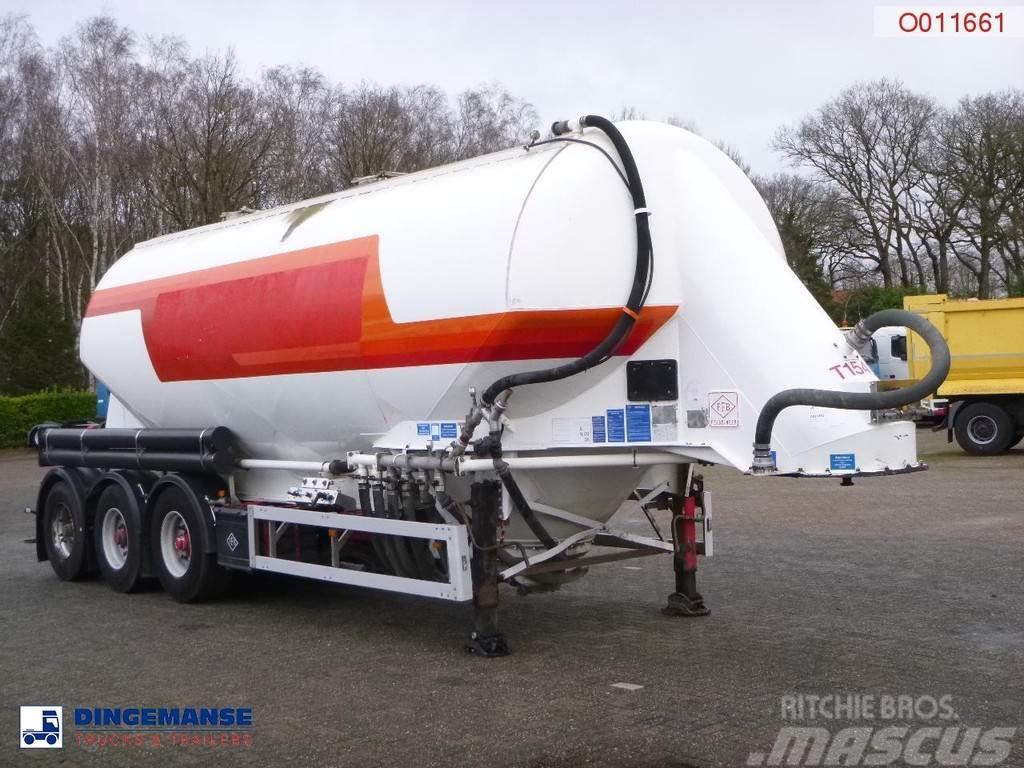 Feldbinder Powder tank alu 38 m3 / 1 comp Tanker semi-trailers