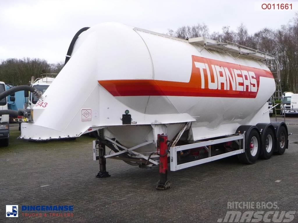 Feldbinder Powder tank alu 38 m3 / 1 comp Tanker semi-trailers
