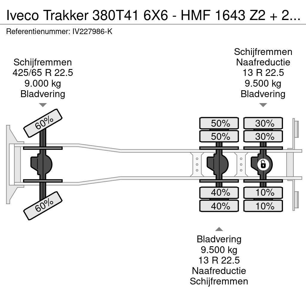 Iveco Trakker 380T41 6X6 - HMF 1643 Z2 + 2-WAY TIPPER All terrain cranes