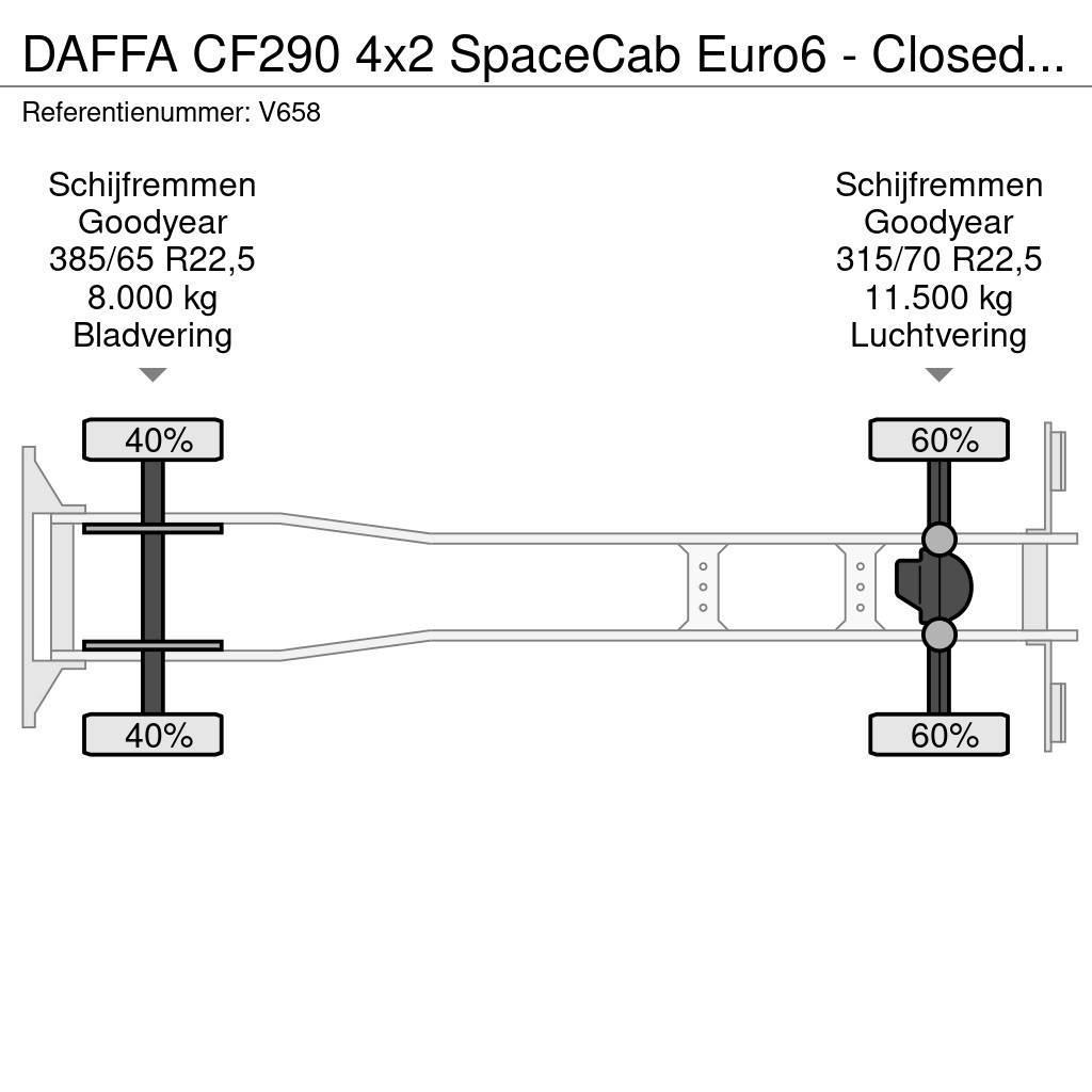 DAF FA CF290 4x2 SpaceCab Euro6 - Closed Box 7.45m - T Van Body Trucks