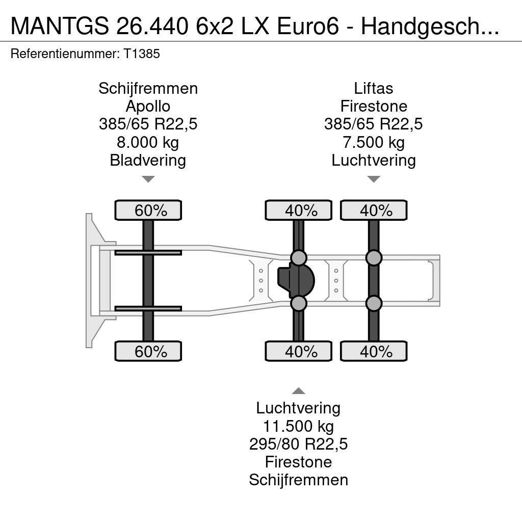 MAN TGS 26.440 6x2 LX Euro6 - Handgeschakeld - Lift-As Truck Tractor Units