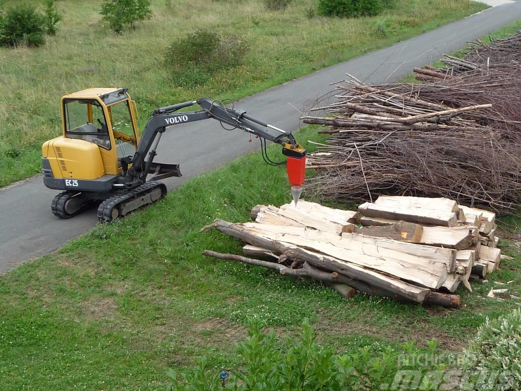  Konusni cepilec drv za bagre Kegelspalter Holzspal Wood splitters, cutters, and chippers