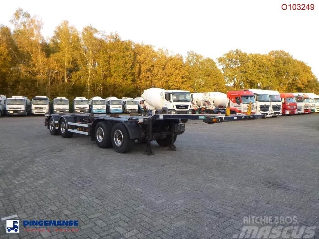 D-tec 4-axle container combi trailer (2 + 2 axles) Containerframe/Skiploader semi-trailers
