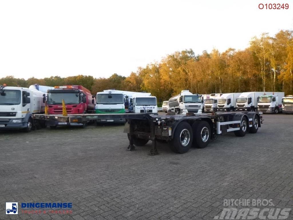 D-tec 4-axle container combi trailer (2 + 2 axles) Containerframe/Skiploader semi-trailers