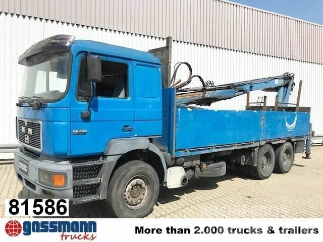MAN 26.403 DFLC 6x4 BL Kran Heckkran Atlas AK 160.1, Flatbed/Dropside trucks
