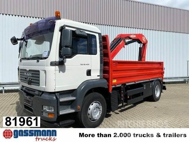 MAN TGA 18.400 4x2 BL Pritsche Heckkran PM17523 Flatbed/Dropside trucks