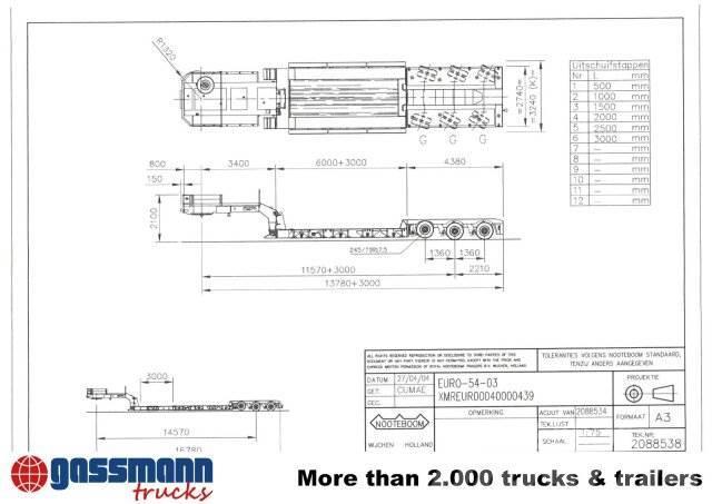 Nooteboom Euro-54-03, Schwanenhals abfahrbar, Hydr. Low loader-semi-trailers