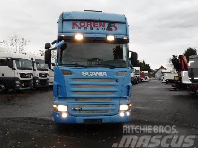 Scania R420LB6x2MLB Blau Baggerpritsche Flatbed/Dropside trucks
