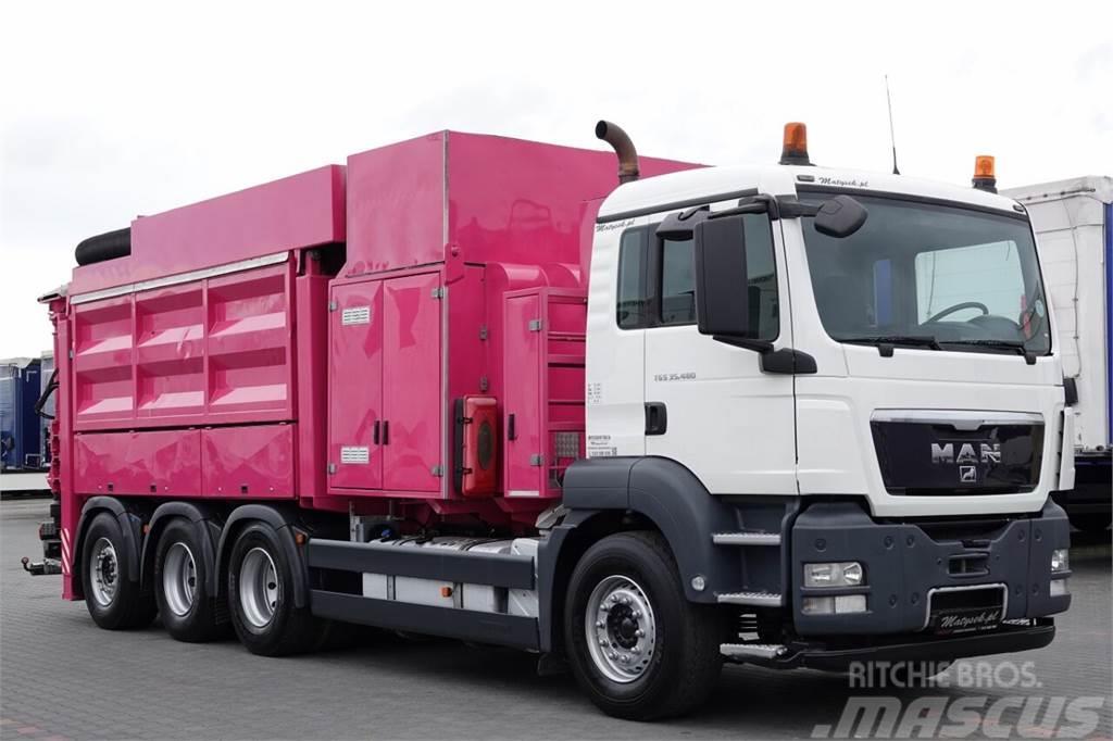 MAN TGS 35.480 / 8X4 / ASENIZACYJNY / ŁADOWARKA PRÓŻNI Sewage disposal Trucks