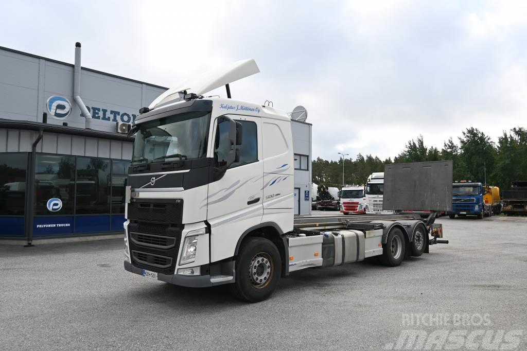 Volvo FH500 6x2 Euro 6 Containerframe/Skiploader trucks