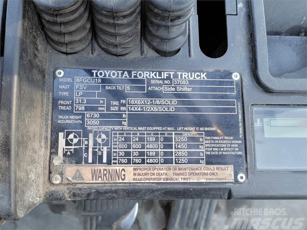 Toyota 8FGCU18 LPG trucks