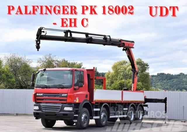 DAF CF 85.410 Pritsche 6,80m + KRAN / FUNK/8x4 Crane trucks