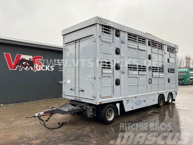  Finkl VA 24 3.Stock Vieh. Hubdach Rampe 3 Achsen Livestock carrying trailers