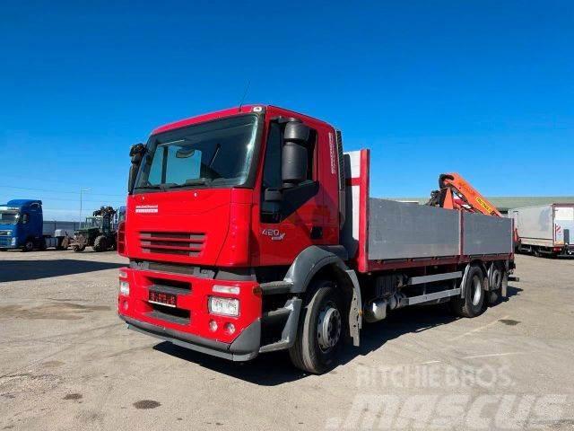 Iveco STRALIS 260S42 6x2 manual EURO4, with crane,610 Flatbed/Dropside trucks