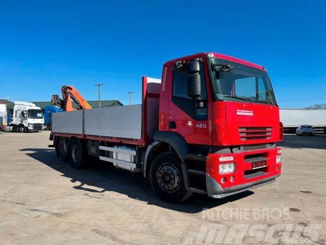 Iveco STRALIS 260S42 6x2 manual EURO4, with crane,610 Flatbed/Dropside trucks