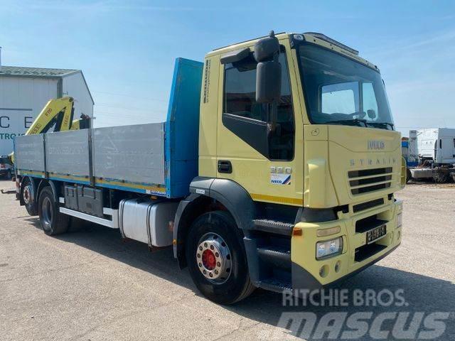 Iveco STRALIS 350 with sides 6x2, crane,EURO 3 vin 002 Flatbed/Dropside trucks