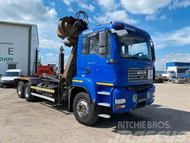 MAN TGA 26.440 6X4 for containers with crane vin 874 Hook lift trucks