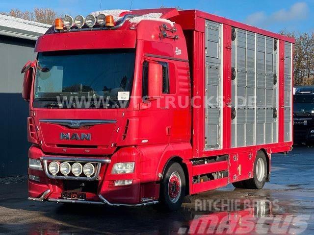 MAN TGX 18.580 Euro 6 3.Stock FINKL Hubdach,Tränke Livestock carrying trucks
