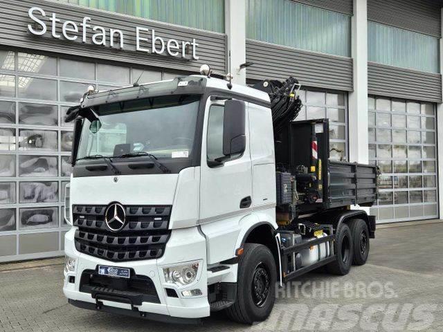 Mercedes-Benz Arocs 2553 L 6x2 Mulde+Kran Palfinger PK 24.001 Hook lift trucks