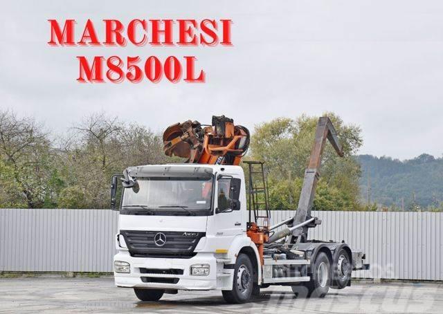 Mercedes-Benz AXOR 2533 * ABROLLKIPPER * MARCHESI M8500L *TOP Hook lift trucks