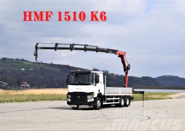 Renault C 460 * HMF 1510 K6 + FUNK * 6x4 Crane trucks