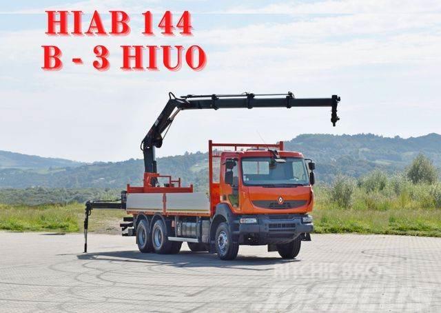 Renault KERAX 380 * HIAB 144 B-3 HIDUO*FUNK *6x4 Crane trucks