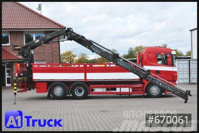 Scania R400, HIAB XS 211-3 Lift-Lenkachse Flatbed/Dropside trucks