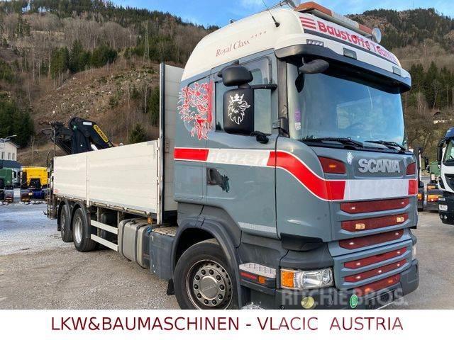 Scania R410 mit Kran Palfinger PK20002EH Flatbed/Dropside trucks