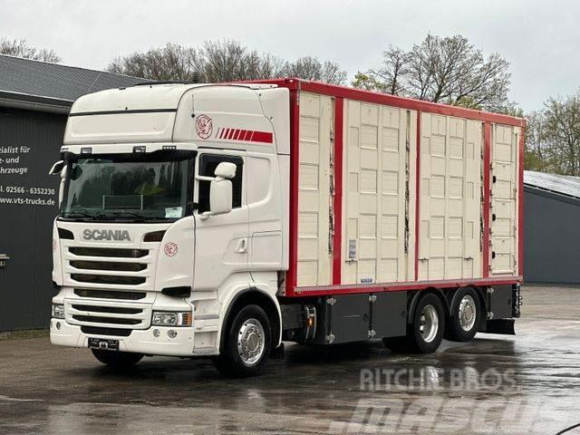 Scania R490 EU6 6x2 4.Stock Menke m. Hubdach &amp; Tränke Livestock carrying trucks