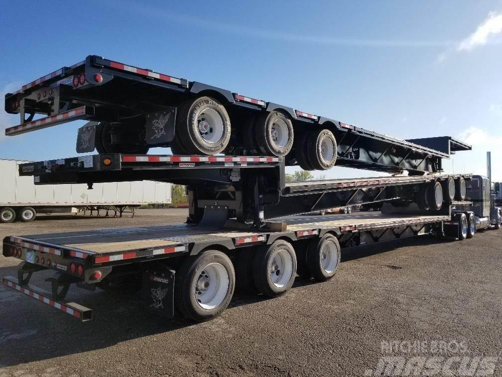 Manac 53' TO 72' STEP DECK STEEL EXTENDABLE ON 17.5 TIR Flatbed/Dropside semi-trailers