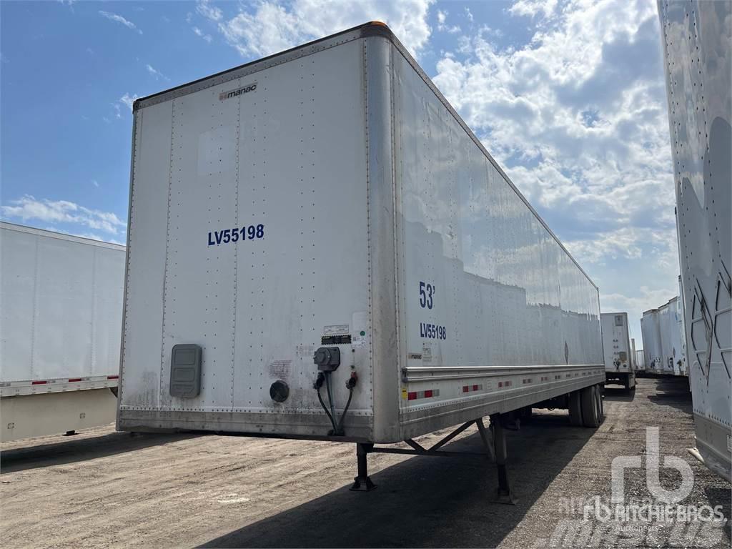 Manac 53 ft x 102 in T/A Box body semi-trailers