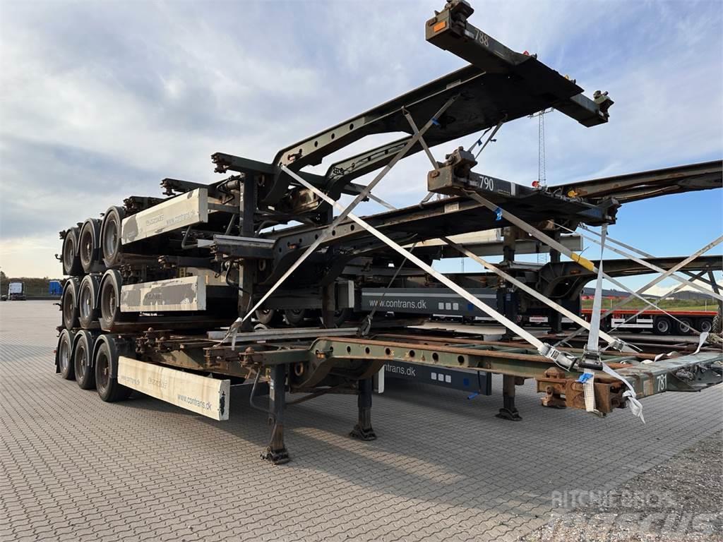 Krone 3 x Multichassis Containerframe/Skiploader semi-trailers