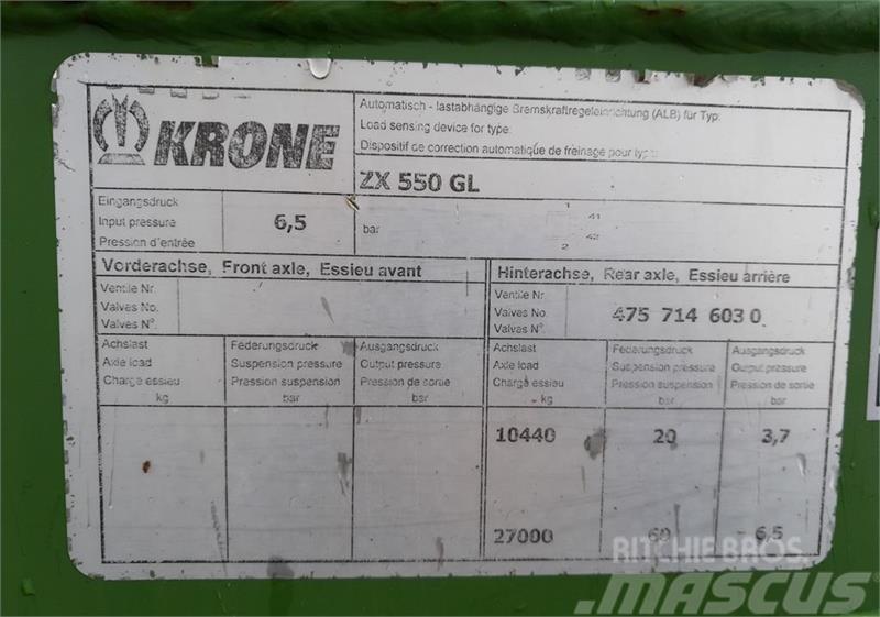 Krone ZX 550 GL All purpose trailer