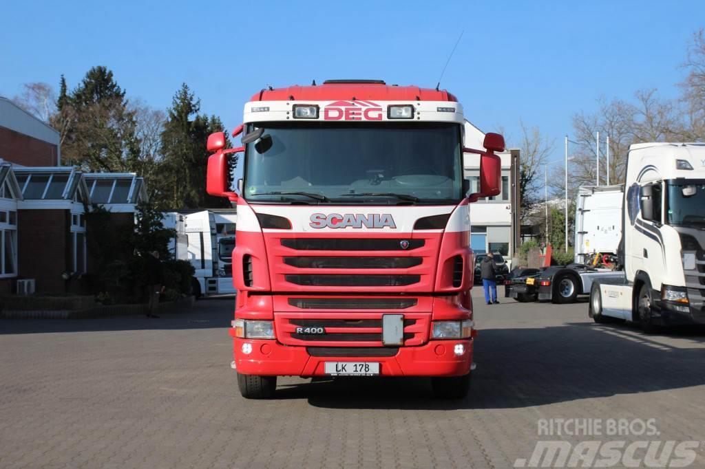 Scania R 400 E5 6x2 Hiab 166K Baustoffkran Liftachse Flatbed/Dropside trucks